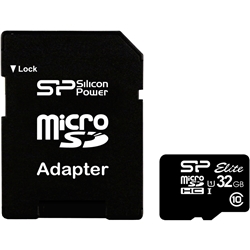 Silicon Power SP032GBSTHBU1V10-SP microSDHCカード Class10 32GB