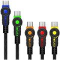 急速充電対応 ナイロンジャケット&高耐久充電 Micro USB ケーブル 5本セット(3m+2m+1m×3)