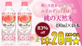 桃の天然水 490ｍl×48本 1,344円 送料込 1本28円数