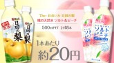 The・おおいた 日田の梨と桃の天然水ソルト＆ピーチ 計500ml×48本