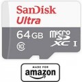 SanDisk UHS-I対応 microSDXCカード Class10 64GB / 128GB